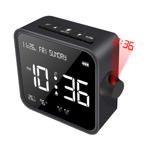 Thermomètre à <span class=keywords><strong>projection</strong></span> numérique LED personnalisé hygromètre horloge design moderne réveils électroniques à écran incurvé <span class=keywords><strong>de</strong></span> bureau - Product Image 4