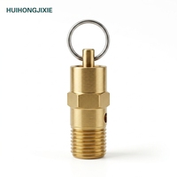 Soupape de sécurité en laiton NPT 1/4'' pour compresseur d'air, soupape de décharge de pression pour réservoir d'air et systèmes pneumatiques