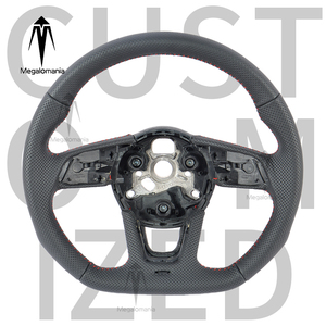 Volant de voiture en cuir pleine fleur, compatible avec <span class=keywords><strong>Audi</strong></span> A4 C7 C8 B8.5 B9 S3 <span class=keywords><strong>S4</strong></span> S5 S6 S7 S8 R8 TTS TT B8 A6, transformation de l'ancien au nouveau modèle - Product Image 1