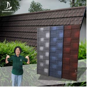 Material de Techo Metálico Recubierto de Piedra, Impermeable, Resistente al Fuego y Ligero, Tejas Clásicas con Diseño de Onda Romana - Product Image 1