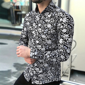 <span class=keywords><strong>Chemise</strong></span> imprimée pour <span class=keywords><strong>homme</strong></span>, style décontracté et tendance, coupe ajustée, idéale pour le travail – Meilleure vente - Product Image 2