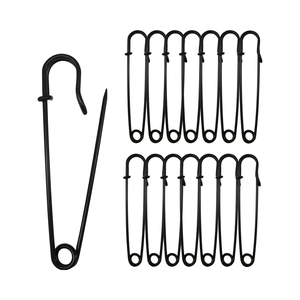 Urmspst nâng cấp lớn an toàn <span class=keywords><strong>pins</strong></span> Thêm HEAVY DUTY Đen 3x0.5x0.07 inch gói 30 cho quần áo da đồ trang sức phát hiện - Product Image 1