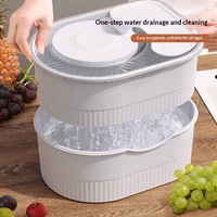 Draagbare handmatige plastic fruit- en groentewas- en reinigingsborstel met multifunctionele eigenschappen