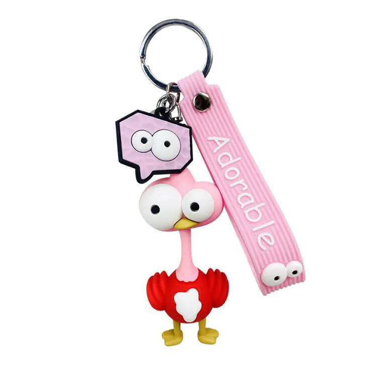Cartoon Keychains Toys Silicone Purse Charms Backpack Accessories Key Chain for Kids Adults Girls Birthday Party Favors Gift