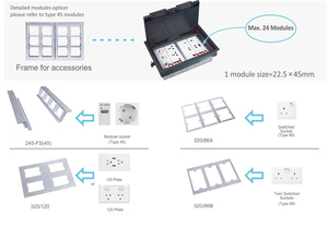 SINOAMIGO presa presa piano terra copre scatola <span class=keywords><strong>8</strong></span> Pin 16A presa di corrente elettrica <span class=keywords><strong>a</strong></span> pavimento con RJ45 - Product Image 4