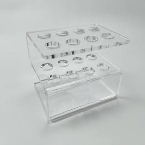 Support de tubes à essai M93 en acrylique de 17 mm pour tubes de 10 ml, 12 ml, 15 ml, avec logo OEM - Product Image 4