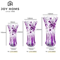 Vases en verre vintage transparents, petit ensemble, vente chaude en usine, luxe pour l'arrangement floral, décoration de table pour la maison, le bureau, l'hôtel