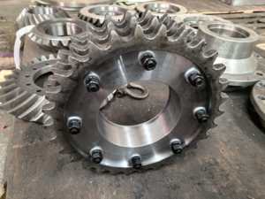 Pignon de <span class=keywords><strong>moto</strong></span> forgé sur mesure pour usine, roue dentée, pignon segmenté pour four rotatif - Product Image 2