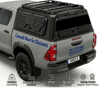 Couverture de benne de camionnette en alliage d'aluminium robuste, personnalisable, capacité de charge de 300 kg, couverture de benne rigide pliable pour une adaptation universelle