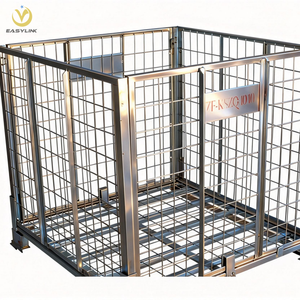 Gabbia di Stoccaggio Industriale Pieghevole in Acciaio Q235 Zincato e Verniciato a Polvere con Chiusura Imbullonata Yilian - Product Image 3