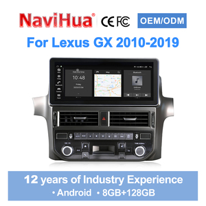 อัพเกรด Navihua สำหรับ Lexus GX ปี 2010-2019 ชุดหัวหน้าจอสัมผัส Carplay ขนาด 12 นิ้ว เครื่องเล่นวิทยุติดรถยนต์ สเตอริโอ มัลติมีเดีย ระบบนำทาง Android - Product Image 2