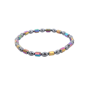 Nueva Llegada, Tobillera de Hematita Brillante de Color AB, Estilo Europeo Americano, Curación Magnética, Elástica, Hecha a Mano, Joyería de Cuentas para el Tobillo - Product Image 5