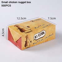 Carne de colocación de anidación doble One To Go Capa para llevar Mini caja de hamburguesa de pollo frito para Kfc