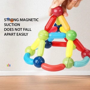 Set di Blocchi Magnetici in Plastica 25/36/42/64 Pezzi, Puzzle Intelligente Fai-da-Te, Gioco Educativo per Bambini - Product Image 2