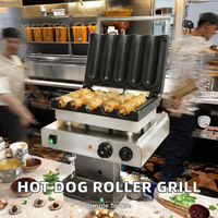 Nouvelle machine à hot-dogs électrique commerciale en acier inoxydable avec chauffe-pains grande capacité