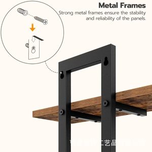 <b>Wall</b> <b>Mounted</b> Wooden <b>Shelf</b> 2 Tier Storage Rack For Kitchen Bathroom Living Room Decorative Display Organizer Durable Multipurpose - Product Image 4