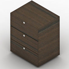 Commode moderne 50x38 H60 blanc brillant avec trois tiroirs pour chambre à coucher - Product Image 3