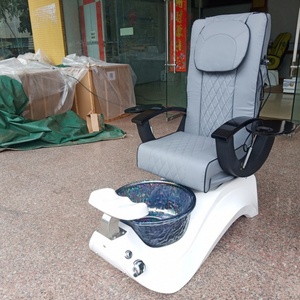 Sillón de Pedicura Spa Kisen de Lujo, Color Rosa, Tipo Trono, con Asiento Doble Reclinable, para Salón de Belleza, con Lavabo para Pies y Masaje Facial - Product Image 1