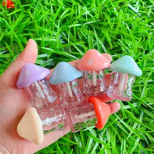 P-LAN saham 6ml krim biru merah muda ungu mewah jamur Logo kustom <span class=keywords><strong>Lip</strong></span> <span class=keywords><strong>Gloss</strong></span> wadah Mini kosong anak-anak lucu <span class=keywords><strong>Lip</strong></span> <span class=keywords><strong>Gloss</strong></span> tabung - Product Image 1