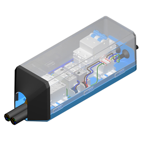 Boîtier <span class=keywords><strong>de</strong></span> <span class=keywords><strong>poteau</strong></span> d'éclairage public avec protection contre les surtensions 10 kV (OVP/UVP) et <span class=keywords><strong>disjoncteur</strong></span> MCB, étanchéité IP67 - Product Image 4