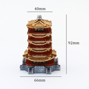 Aimants de réfrigérateur créatifs et personnalisés en forme de Tour du Grue Jaune, souvenirs touristiques, aimants de réfrigérateur 3D à LED - Product Image 6