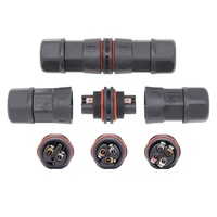 AOHUA 3Pin L connecteur de câble d'assemblage droit M23 IP68 LED adaptateur d'alimentation 3P pour éclairage Led pilote à lampe câble connexion