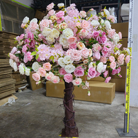 G01 Décoration de mariage Fausse soie fleurs de cerisier Sakura arbres roses artificiels centres de table pour table de mariage