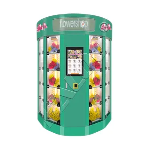 Round Shape Flower Dispenser Fridge Vending Machine Smart Cooling Locker Vending Machine Fresh Flower