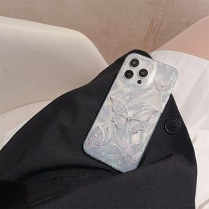 Moda Glitter Cover a farfalla argento per <span class=keywords><strong>iPhone</strong></span> 13 12 16 17 Pro Max Case di lusso per ragazze con Design a farfalla custodie per telefoni cellulari - Product Image 2