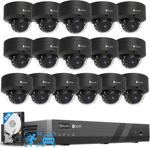 Schnelle Lieferung 16-Kanal 4K PoE Sicherheitskamerasystem 4TB HDD 16x 8MP Dome IP-Kamera IP67 KI-Mensch-Fahrzeug-Erkennung NVR-<span class=keywords><strong>Kit</strong></span> - Product Image 1