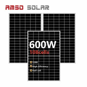 จีนผู้ผลิตแผงพลังงานแสงอาทิตย์600แผงเซลล์แสงอาทิตย์600เป็น Paneles-Solares-400 -600วัตต์กับ CE TUV ISO