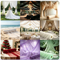 Voile Suisse Transparent pour Studio Photo, Rideau de Mariage, Rideau de Fenêtre, Robe Fluide d'Été, Nappe de Table OEM ODM