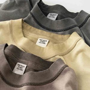 T-shirt unisexe surdimensionné en coton 100% vintage, coloris teint à l'inverse, style américain, personnalisé, écologique, collection été 2025 - Product Image 4