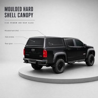 Auvent rigide noir pour benne de pick-up Chevrolet Colorado avec fenêtres latérales et vitre arrière