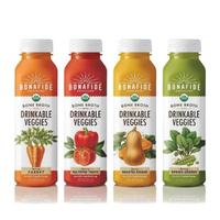 Autocollant d'emballage de bouteilles de jus de mangue pour boissons avec logo imprimé Bopp personnalisé du fournisseur 12oz 32oz Bouteilles en plastique vides avec étiquettes