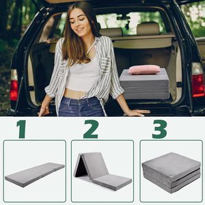Matelas pliable OEM à trois volets, canapé-lit en mousse, coussin, matelas de couchage emballé sous vide pour la vente en ligne - Product Image 3