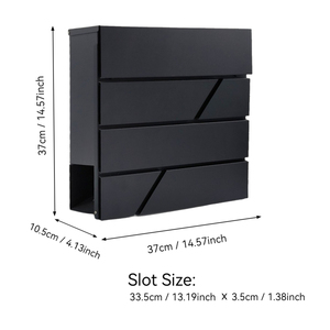 Hiện đại Hộp Thư ngoài trời công suất lớn bài thư box với Key khóa gợi ý box với tờ báo ngăn chủ - Product Image 6