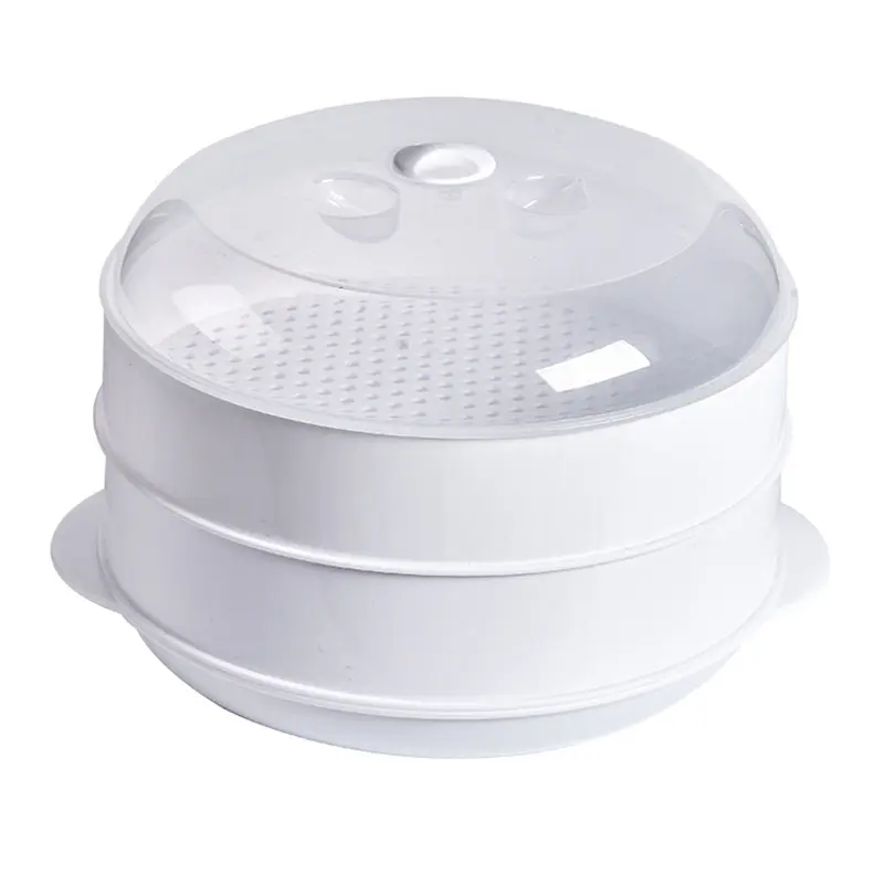 Коробка для хранения, белая пластиковая круглая посуда для микроволновой печи с крышкой для домашней кухни, офиса, белого цвета