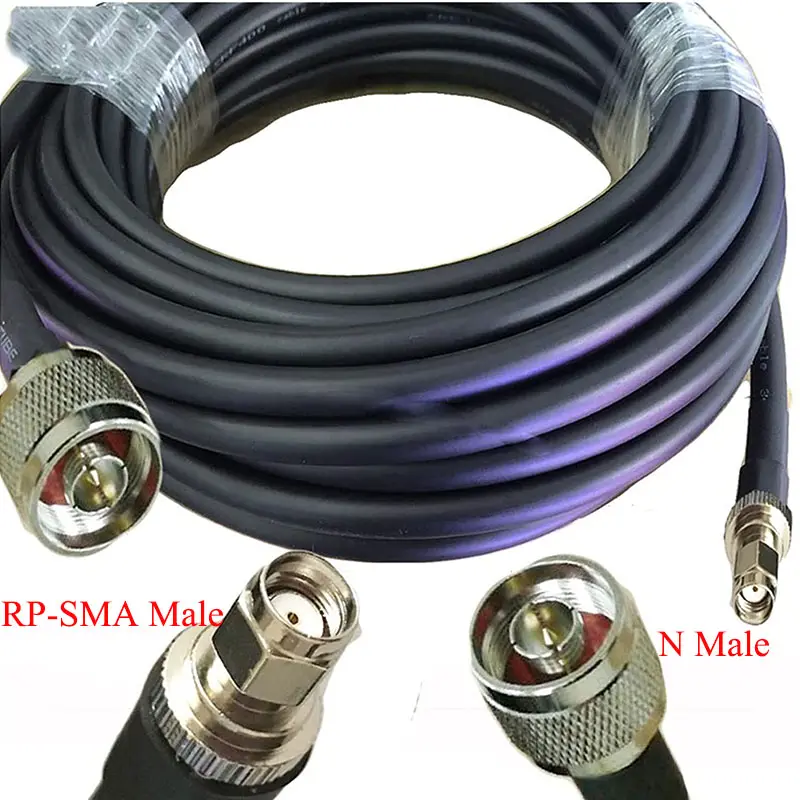 Câble coaxial rf coaxial rf 300 N RP sma, mâle, perte inférieure, LMR400, LMR200, LMR195, LMR300, LMR600, LMR400