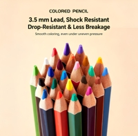 Crayons de couleur de qualité supérieure, 12 couleurs, avec boîte en métal, pour artistes, étudiants, dessin, peinture et fournitures artistiques, dessin et peinture pour enfants
