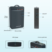 Système de guide touristique avec microphone portable sans fil 2,4 GHz longue portée, émetteur-récepteur de poche, haut-parleur audio