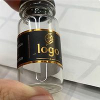 Autocollants en vinyle personnalisés avec impression dorée, étiquettes adhésives imperméables pour emballages de flacons en verre de 3 ml et 5 ml
