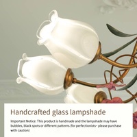 Plafonnier Floral Moderne Français pour Salon Chambre Principale Style Campagne Dimmable Floral Luminaires Intérieurs