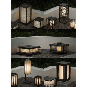Lampes à pilier LED extérieures en aluminium pour jardin, villa, cour, éclairage paysager - Product Image 1