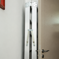 Échelle pliante double face en aluminium facile à monter, échelle à marches en aluminium pliable, 150 kg, vente en gros