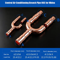 Raccord de branche en U pour climatisation centralisée, modèles 01C, 02C, 03C, 04C, 05C, 06C, tuyau de branche en cuivre Refnet pour Midea