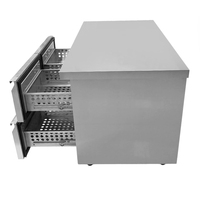 Congélateur sous comptoir en acier inoxydable, réfrigérateur pour supermarché, hôtel, cuisine, équipement de restauration, réfrigérateur commercial pour restaurant