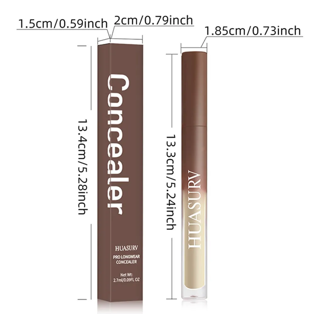 HUASURV Label pribadi Pelembab foundation pencerah Hd concealer kulit telanjang tersembunyi