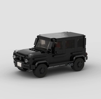Jouet éducatif, ensemble de blocs de construction en plastique ABS, 50 pièces, petit modèle de voiture grise, mini voitures en briques, unisexe, à partir de 14 ans