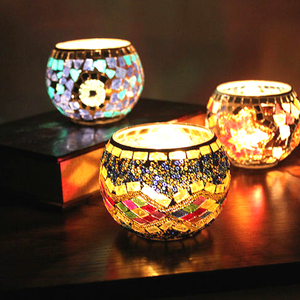 Portacandele in Vetro Colorato Saldato con Piccolo Angelo, Lampada in Vetro Colorato Stile Europeo con Motivo a Angelo, Portacandele Votivo - Product Image 5